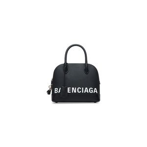 BALENCIAGA WOMEN'S VILLE SMALL HANDBAG IN BLACK/WHITE